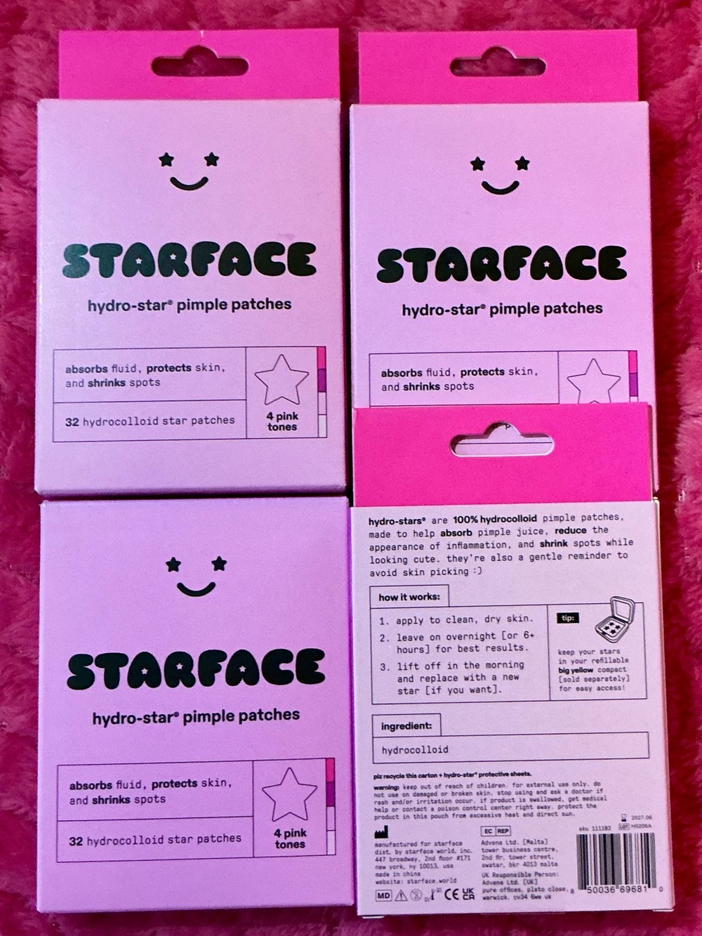 Starface Hydro-Star Pimple Patches — Pink